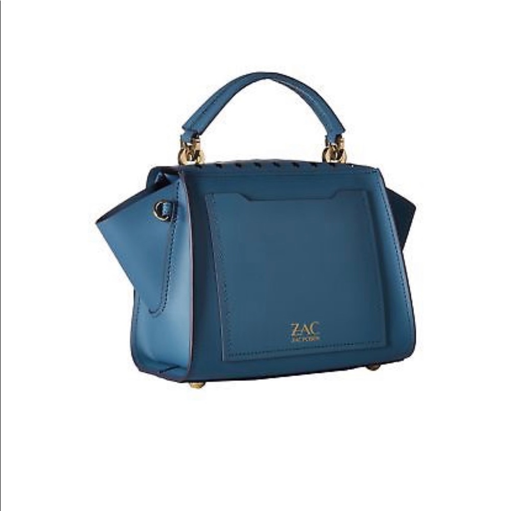 Zac Zac Posen Eartha Blue Perforated Flowers Bag - Picture 3 of 5
